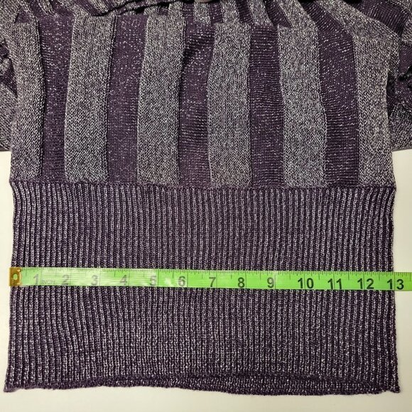 𝅺PURPLE Glitter Tunic Knit Dress or Glitter Top One Size Fits Most - Picture 11 of 13